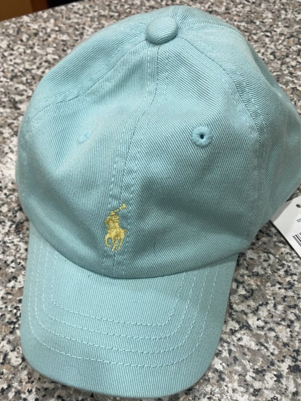 NWT $25.00 Aqua Green RALPH LAUREN Iconic Chino Ball Cap-3-9 Months